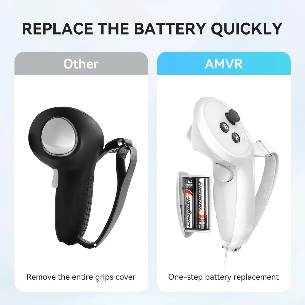 AMVR Upgraded Comfort Controller Grips Compatible with Pico 4 Ultra, with Anti-Slip Silicone Hand Straps