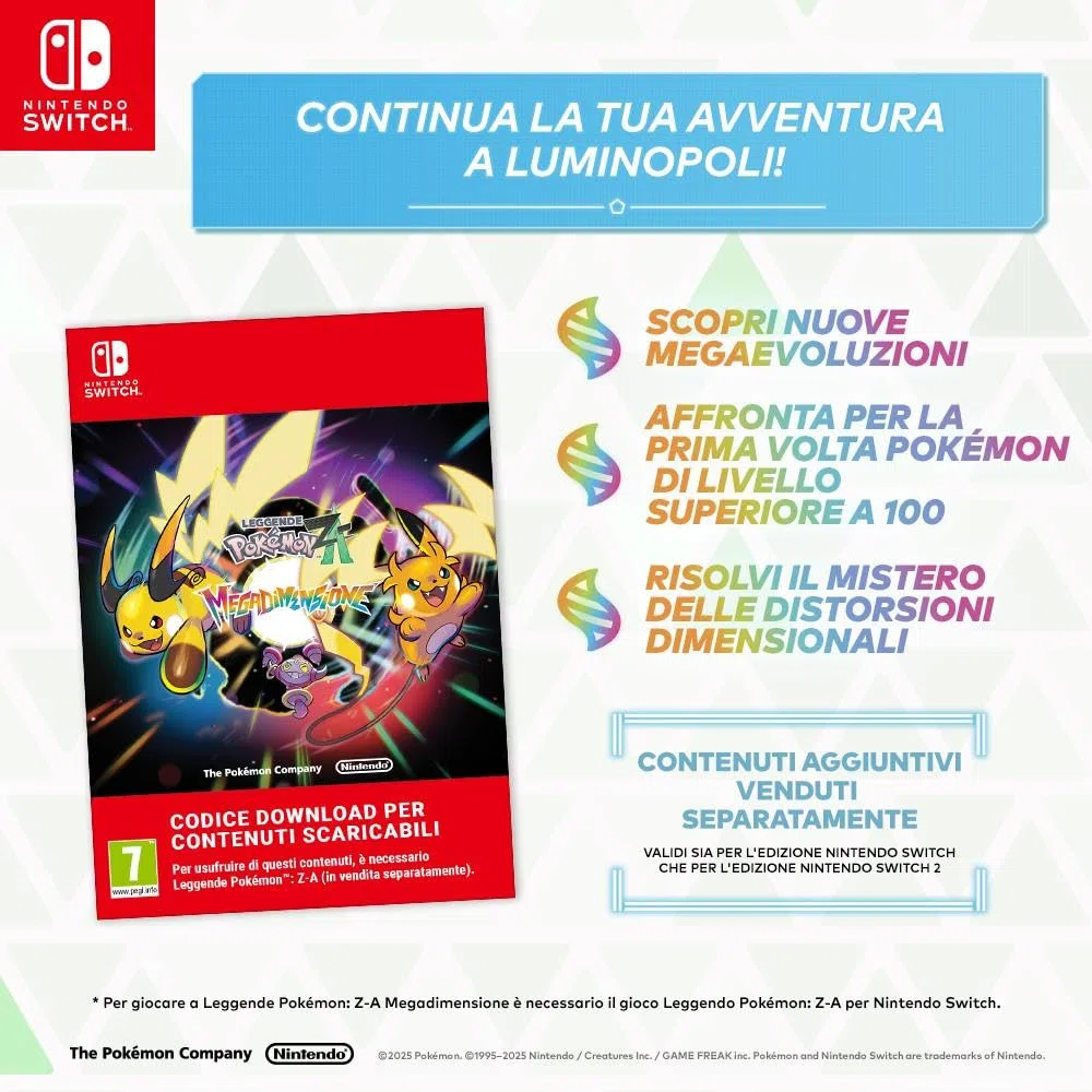 Pokémon Leggende: Z-A, Videogioco Nintendo Ed. Italiana Scheda