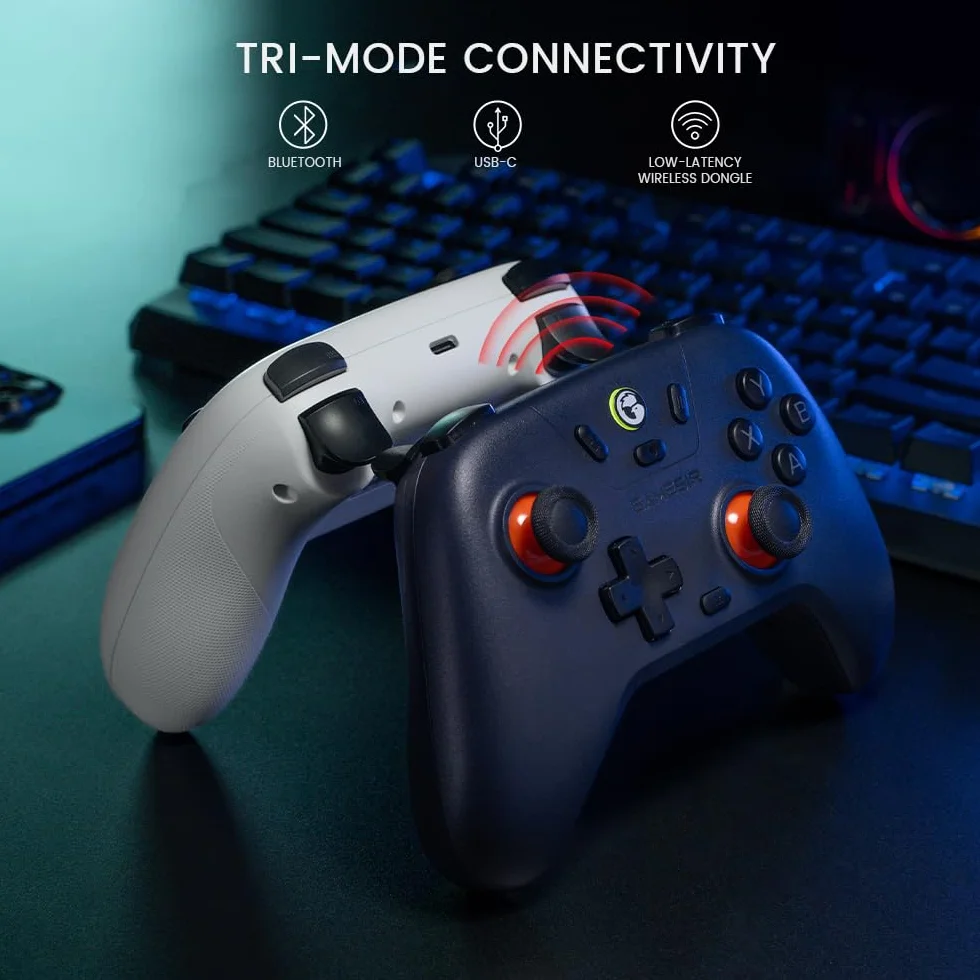 GameSir Nova Lite Controller Wireless, Connettività Tri-mode, Gamepad joystick per PC Windows/Switch/Stem/iOS/Android, con grilletto ad effetto Hall, DualVibration, Turbo, Motion (Viola scuro)