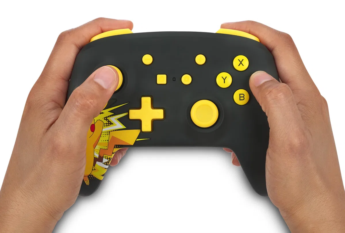 PowerA Controller Senza Fili per Nintendo Switch: Pikachu Estasiato, Modello OLED, Lite - Gamepad, Controller di Gioco Bluetooth
