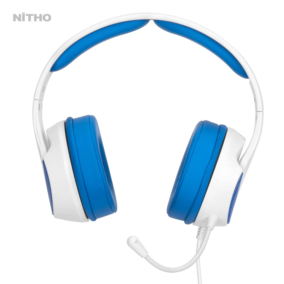 NITHO Janus Gaming Headset Over-Ear 50mm Driver Microphone Jack 3.5mm PC PS4 PS5 Xbox One Series X|S Smartphone Tablet Blu