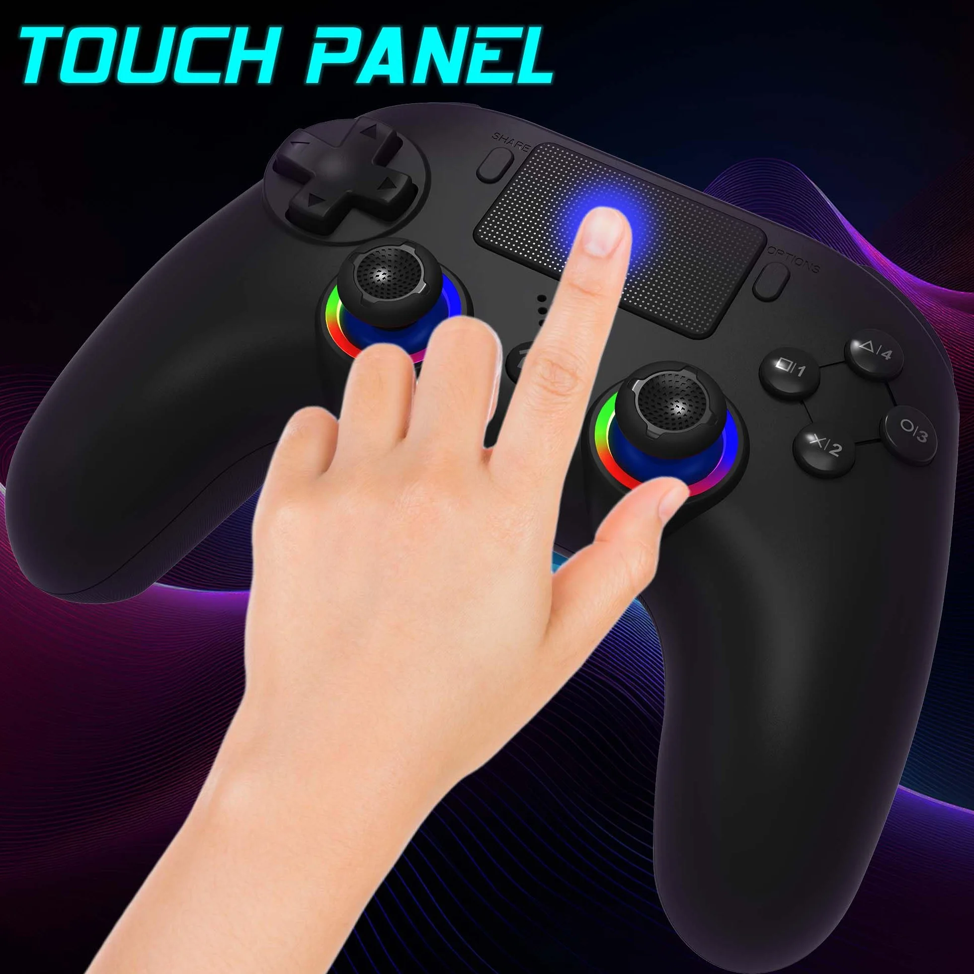 SUBSONIC Controller PS5 Wireless Paddle LED Programmabili Vibrazione Funzione Touch Nero