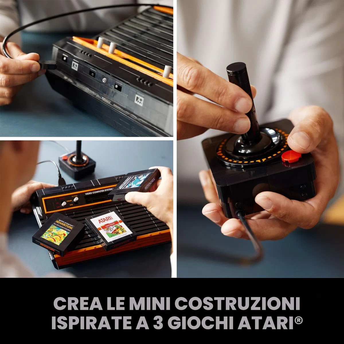 LEGO Icons Atari 2600 Building Set 10306 - Console per videogiochi retrò e repliche di cartucce di gioco, con minifigure e joystick, regalo nostalgico anni '80 per giocatori e adulti