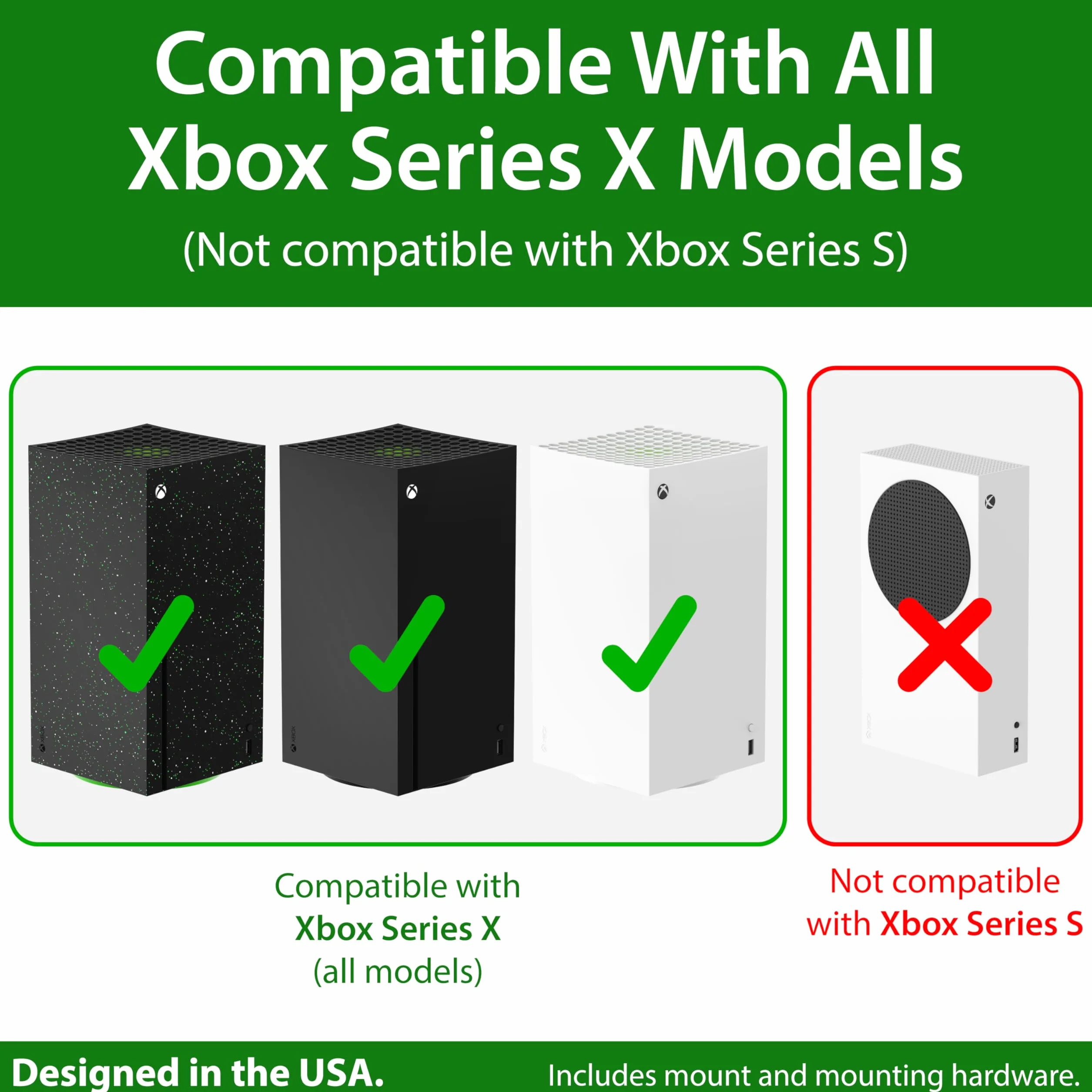 TotalMount Supporto a parete per Xbox Series X con livella a bolla d'aria