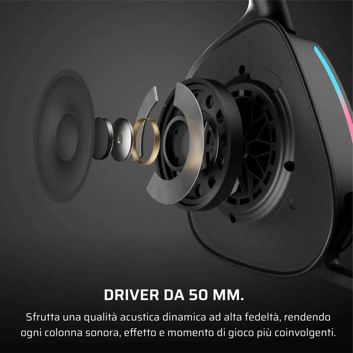 Corsair VOID v2 Cuffie da Gioco Wireless Bluetooth Carbonio Dolby Atmos 70 Ore Ricarica Rapida