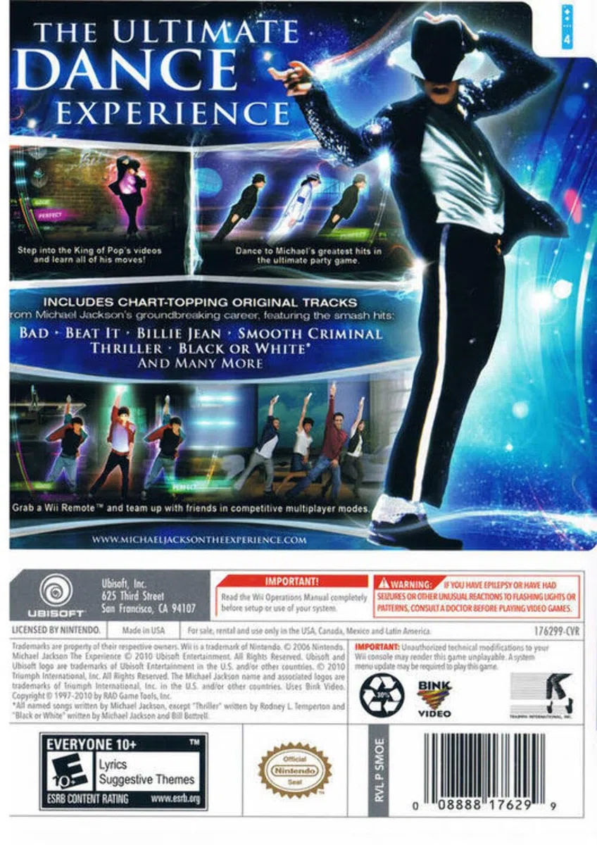 Ubisoft Michael Jackson: The Experience, Wii