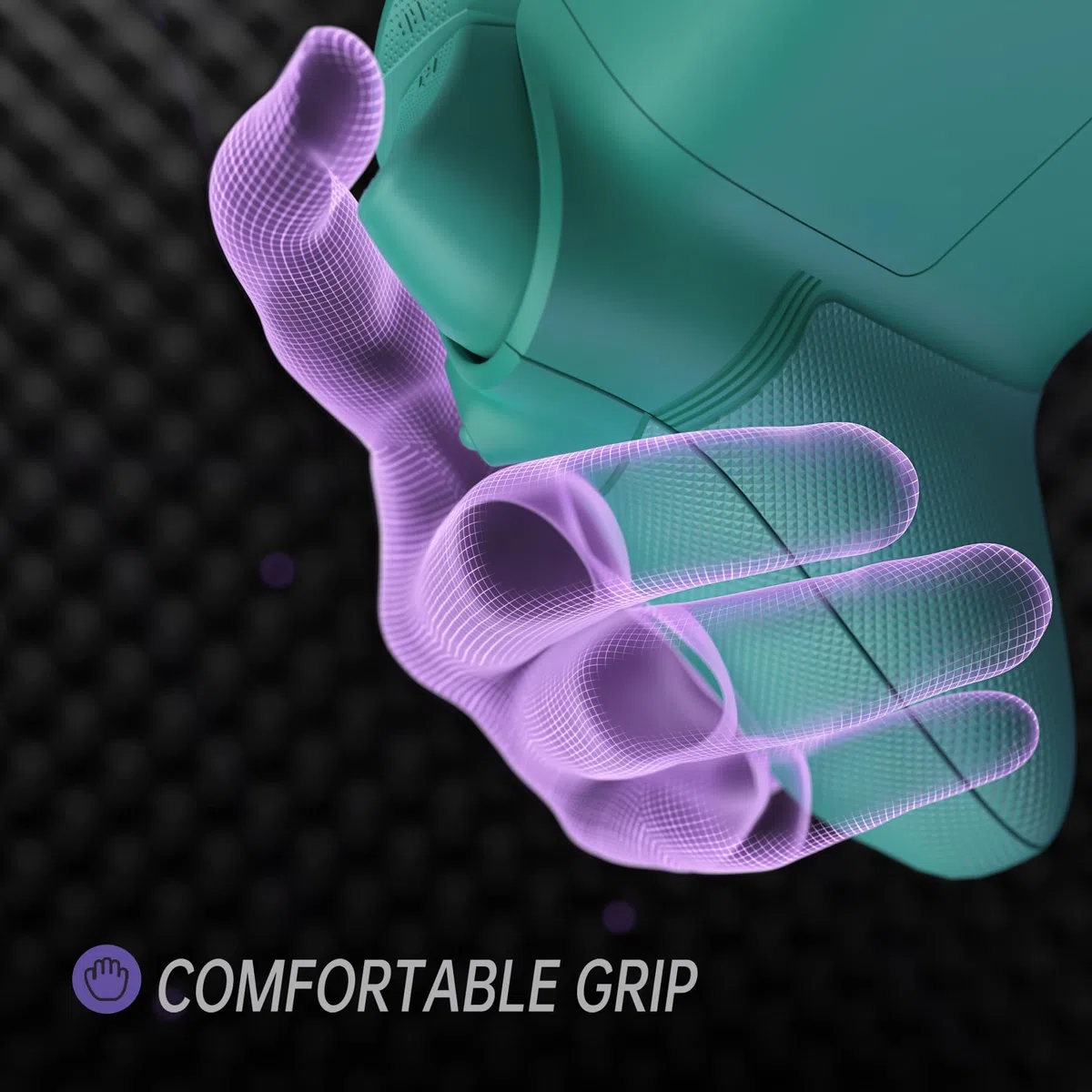 eXtremeRate Custodia Tasti Ricambio per Xbox Series X S Controller,Cover Gomma Impugnatura Trigger Stop,ASR Versione Scocca Frontale Posteriore per Xbox Series S Joystick Model 1914-Verde Petrolio