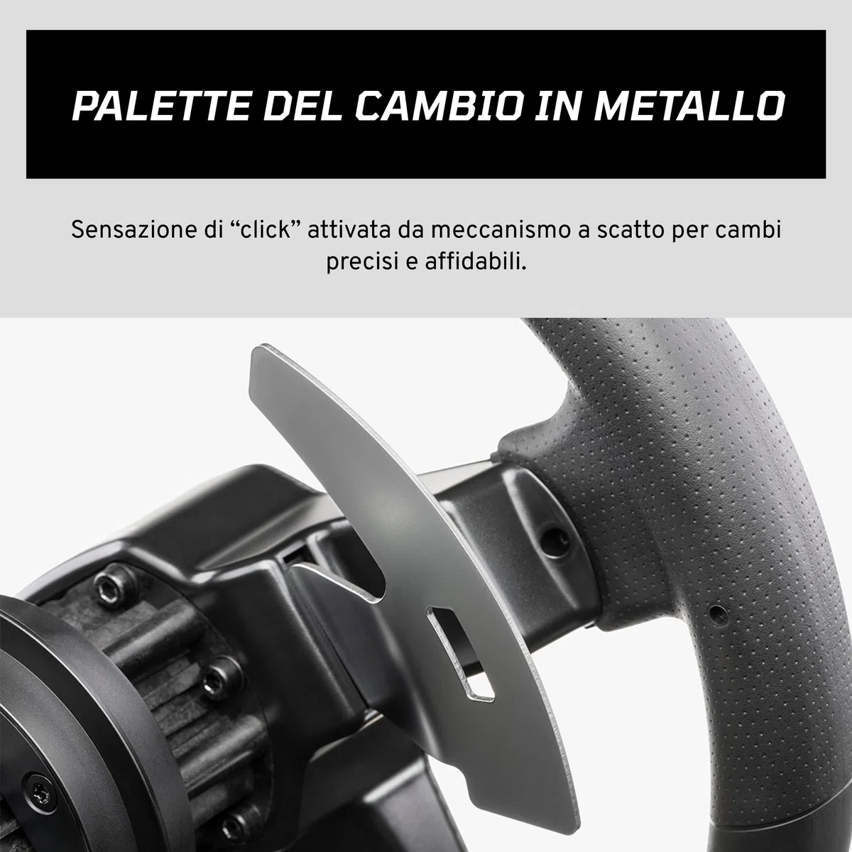 FANATEC Sim Racing CSL Manubrio P1 V2 (QR2 LITE) – Nero | Impugnatura In Gomma, RevStripe, Display a LED, Palette del Cambio in Metallo, Lato Manubrio QR2 LITE Pre-installato, PC