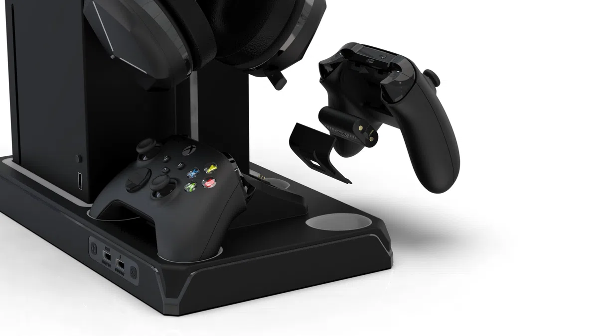 Imp Gaming DLX LED Twin Charging Tower With Cooling Fans & Game Storage Stand Xbox Series X