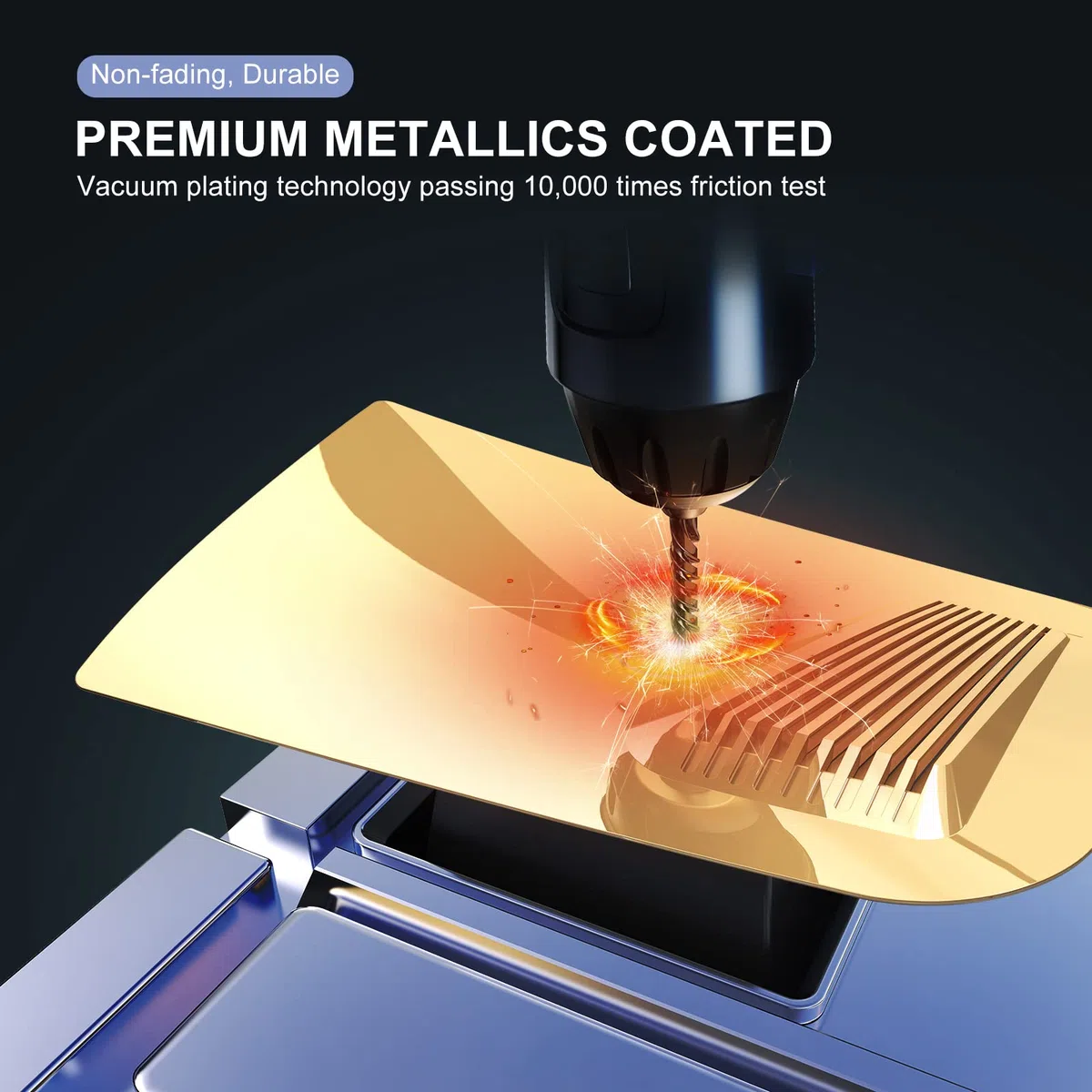 innoAura Piastre per Disc Edition, Piastre Frontali con Prese d'Aria di Raffreddamento, Cover Protettiva AntiGraffio Antipolvere, Custodie di Ricambio in ABS Premium(Oro)