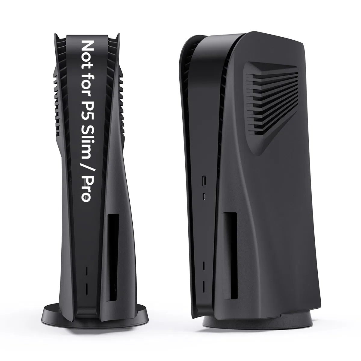 innoAura Piastre per Disc Edition, Piastre Frontali con Prese d'Aria di Raffreddamento, Cover Protettiva AntiGraffio Antipolvere, Custodie di Ricambio in ABS Premium (Nero)
