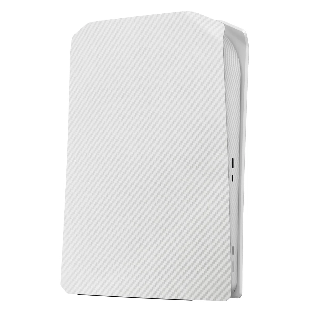 eXtremeRate eXcover Copertura per ps5 Console Disc Edition,Cover Coperchio Custodia Placca Shell Ricambio per ps5 Console Standard Versione-Fibra di Carbonio Bianca