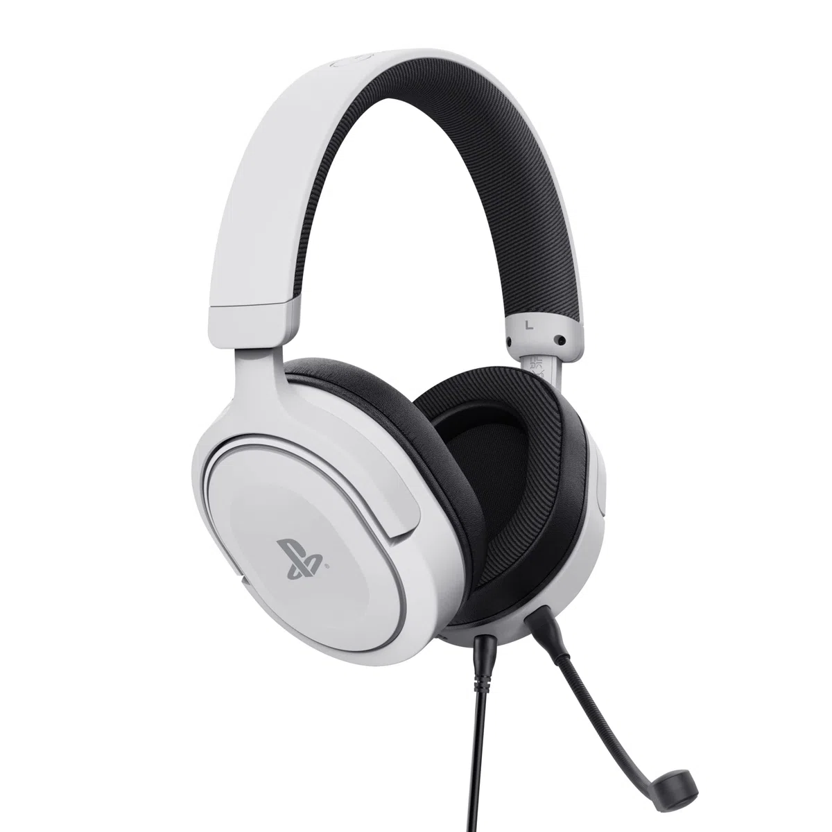 Trust Gaming GXT 498W Forta Cuffie Ecosostenibili PS5 PS4 Over-Ear Microfono Staccabile Cavo 1.2 m Jack 3.5 mm Bianco
