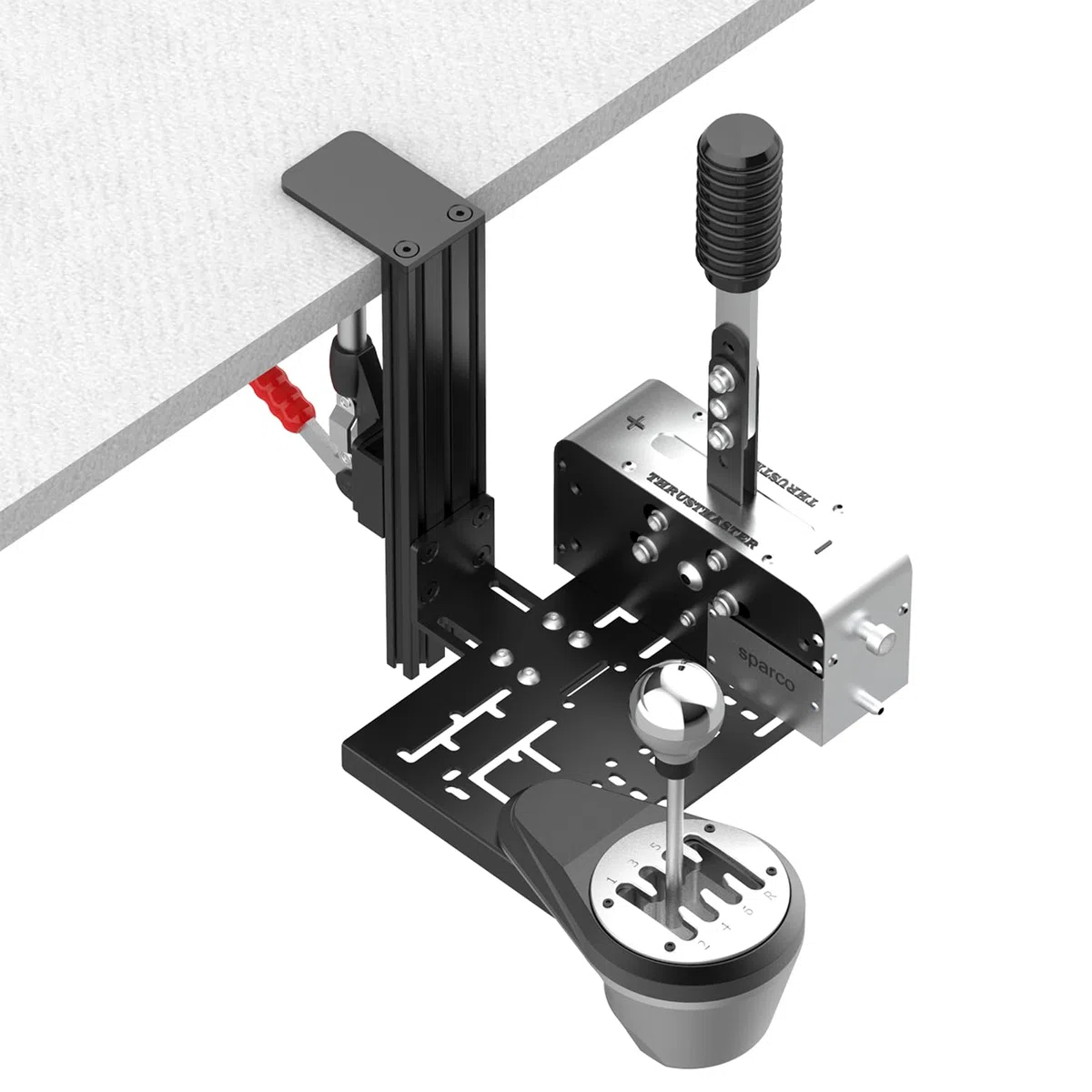 Supporto Universale da Scrivania per Cambio Sim e Freno a Mano Compatibile con Logitech G Driving Force, Thrustmaster TH8A e TSS, Fanatec ClubSport