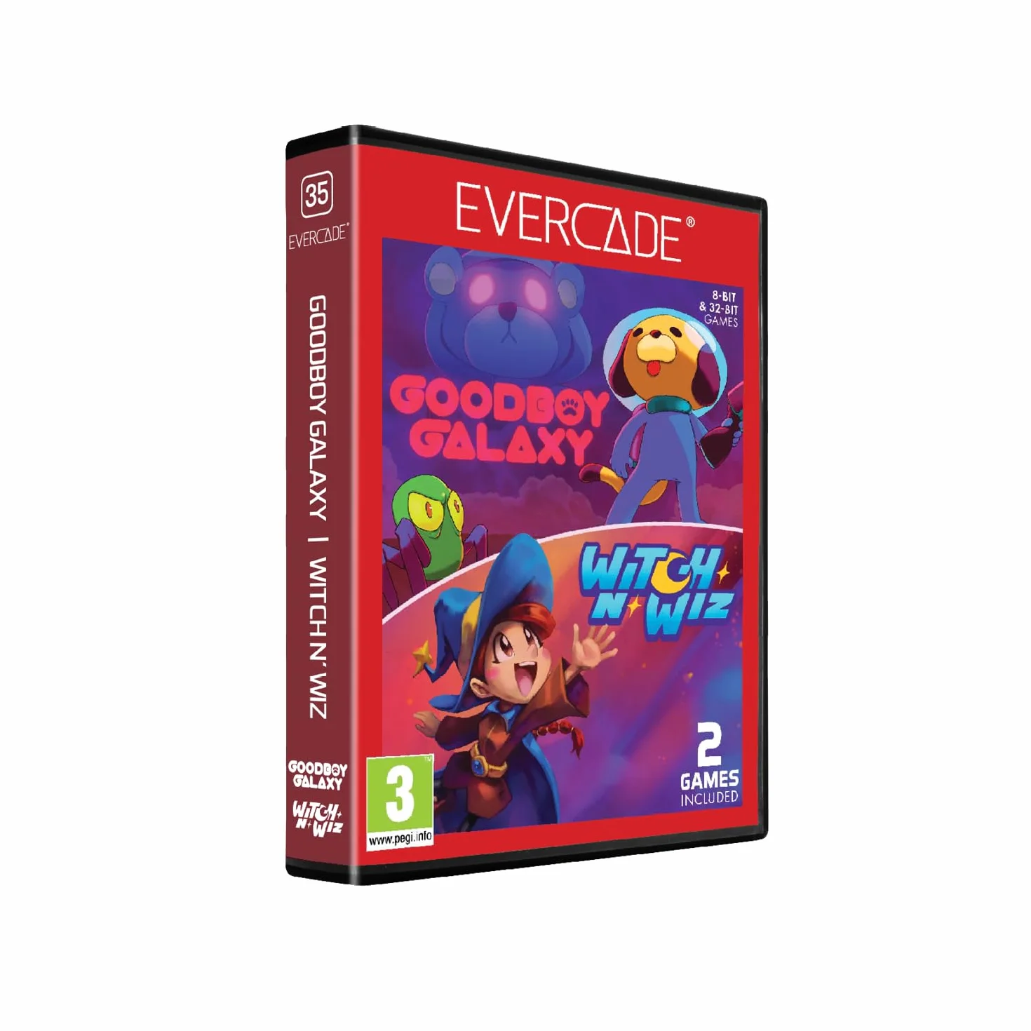 Evercade Goodboy Galaxy/Witch N' Wiz Dual Cartridge