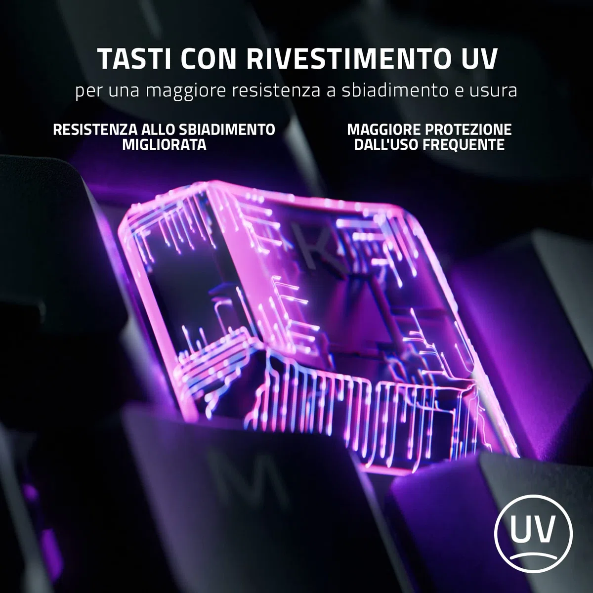 Razer Ornata V3 Tastiera a basso profilo Mecha-Membrana Razer Chroma RGB QWERTY Italiana Nero