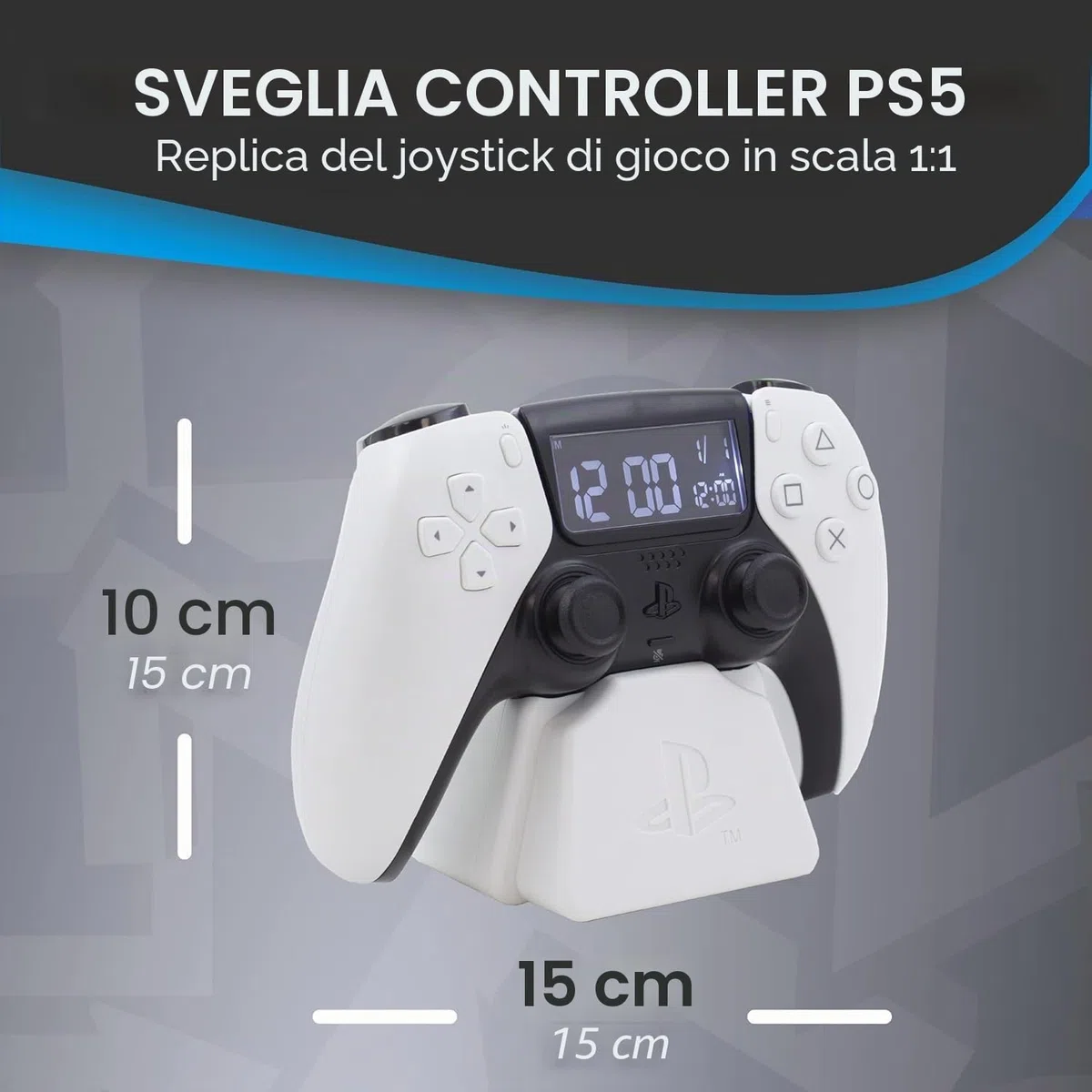 Paladone PlayStation Réveil Manette PS5 Blanc, Produit sous Licence Officielle