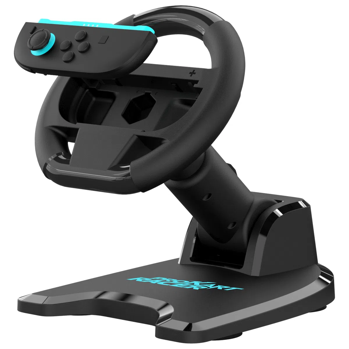 SUBSONIC - Set di 2 ruote da corsa per Joy-Con Nintendo Switch e Switch 2 - Ruote da corsa pieghevoli con supporto e ventosa compatibili con Joycon Switch e Switch 2 - Nero