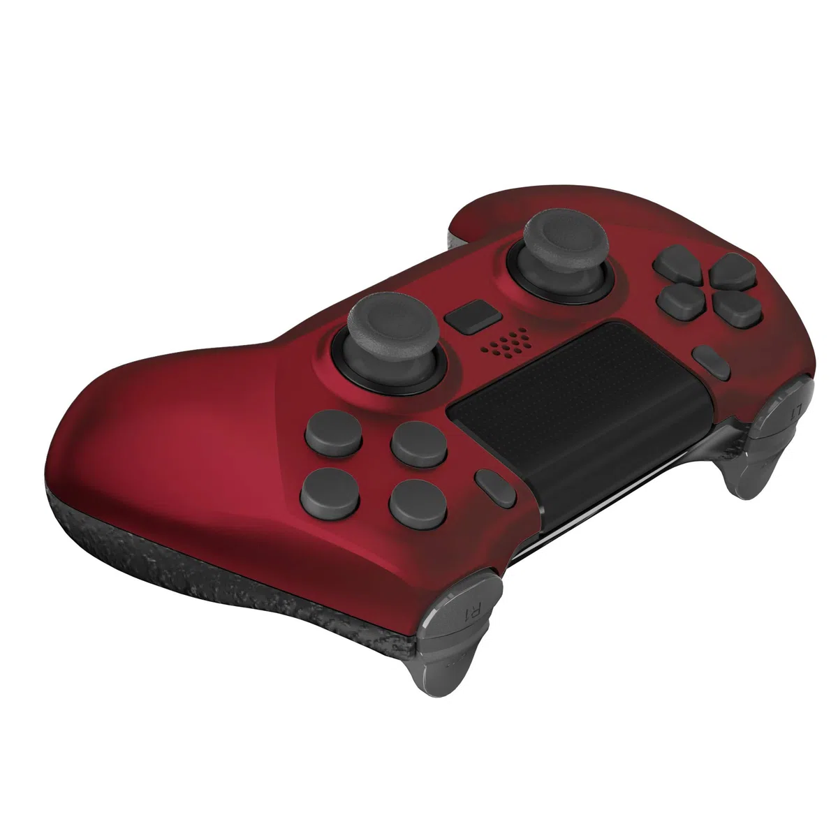 eXtremeRate DECADE Torneo Aggiornamento Kit per ps4 Controller CUH-ZCT2(Non Controller), Cover Shell&Tasti Posteriori&Trigger Stop, Accessori per ps4 Joystick JDM-040/050/055, Rosso