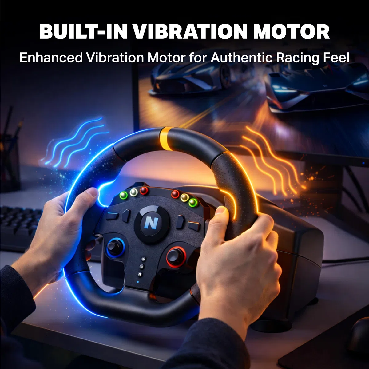 NITHO Drive Pro ONE V24 Volante da Corsa con Pedali 270° per PC, PS4, Xbox One, Xbox Series X|S, Switch Simulatore di Guida