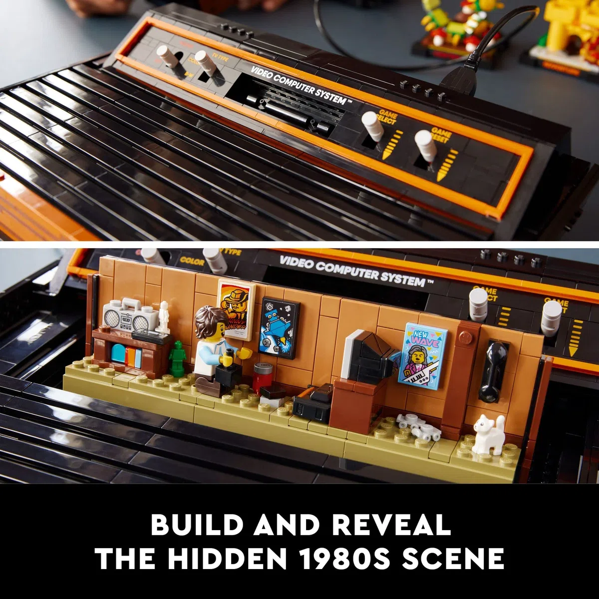 LEGO Icons Atari 2600 Building Set 10306 - Console per videogiochi retrò e repliche di cartucce di gioco, con minifigure e joystick, regalo nostalgico anni '80 per giocatori e adulti