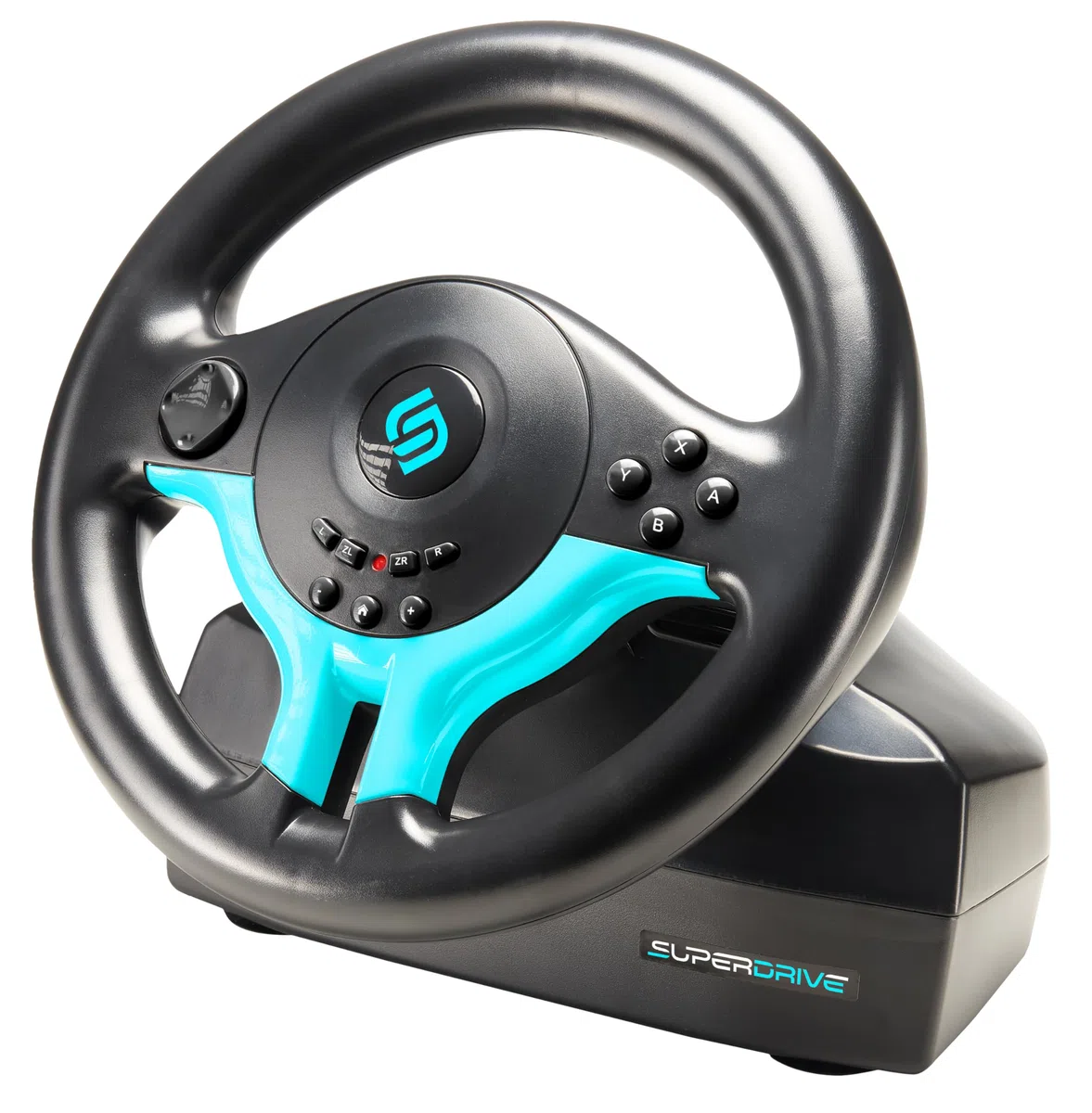 SUBSONIC - Volante Superdrive SV250-S. Volante da corsa Switch 2 / Switch. Rotazione a 180°, con pedali e palette al volante - Blue Edition
