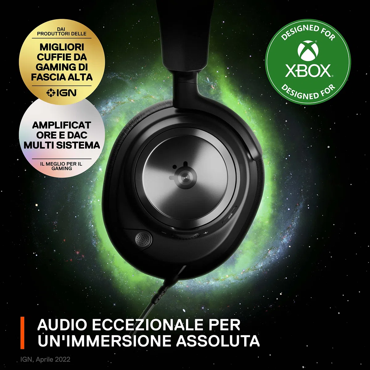 SteelSeries Arctis Nova Pro Xbox Cuffie da gaming Audio Hi-Res Audio spaziale 360° GameDAC Gen 2 Microfono ClearCast Gen 2 Xbox PC PS5 PS4 Switch
