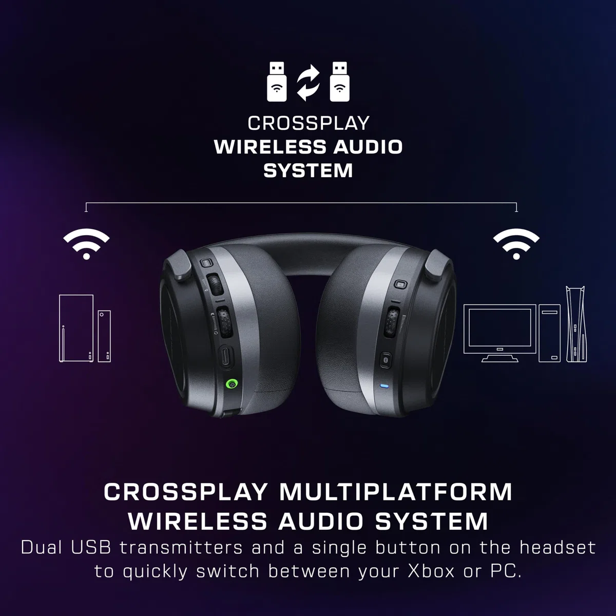 Turtle Beach Stealth 700 Nero Cuffie da Gioco Wireless Xbox 80 ore Batteria 60mm Altoparlanti Bluetooth