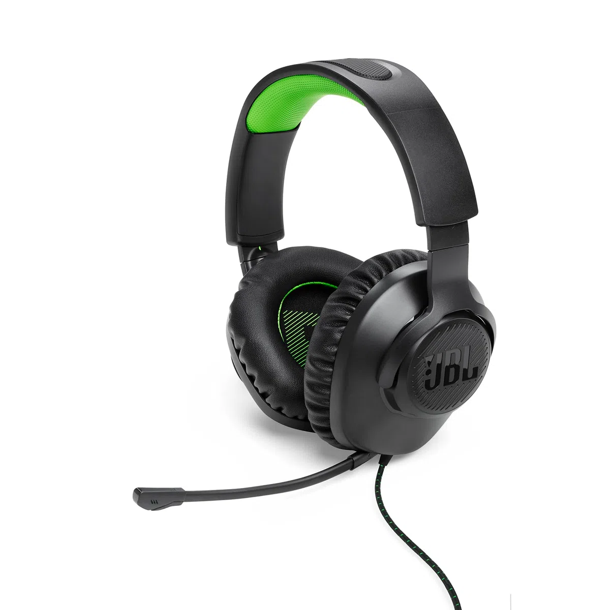 JBL Quantum 100X Cuffie Gaming Over-Ear con Microfono Boom Rimovibile per Xbox, Nero e Verde