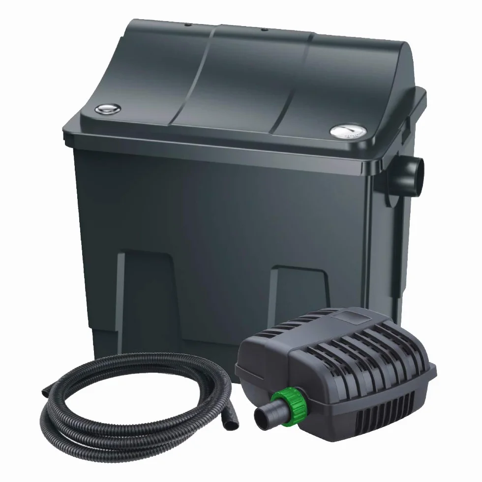 Amtra Pond Biofilter Set 6000 - Kit Filtro, Pompa per laghetti 2500 l/h e Lampada sterizzatrice UVC con tubo per la depurazione inclusa