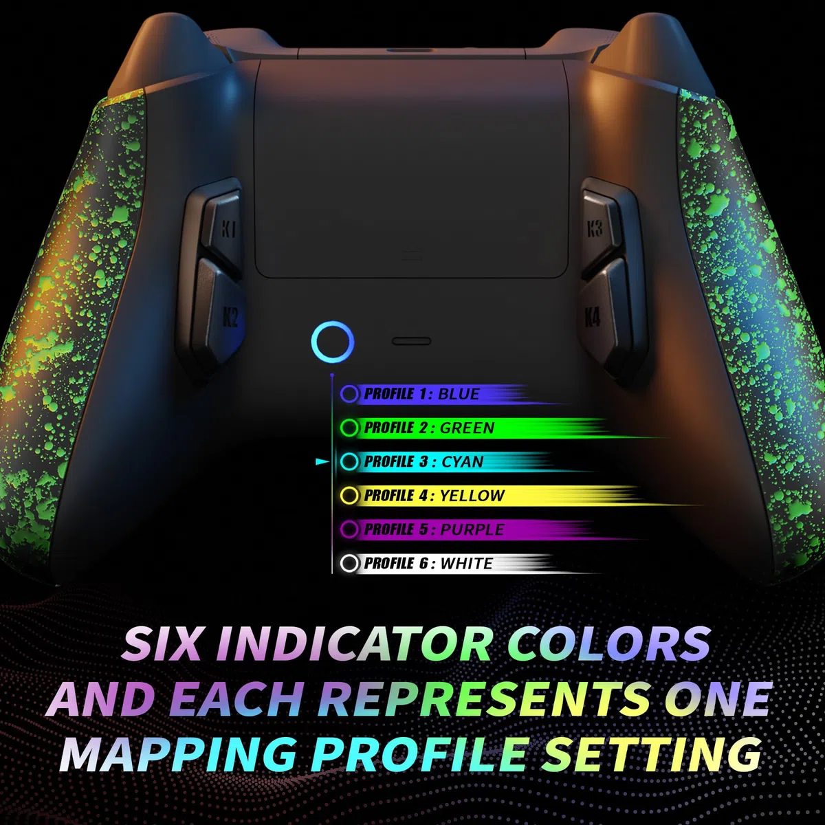 eXtremeRate VICTOR X Remap Kit per Xbox Series X S Controller,6 Profili&Cover Posteriore&Grip&4 Tasti Posteriori per Xbox Series X S Joystick Model 1914(NON Include Controller)-Verde Antiscivolo