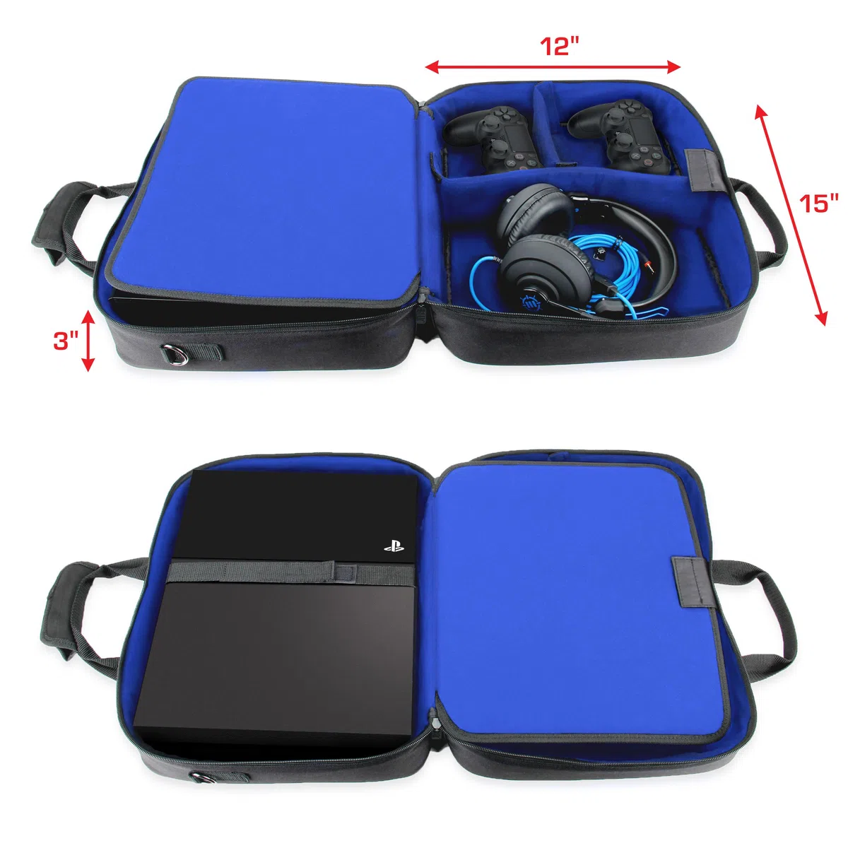 USA GEAR Borsa per Console di Gioco Resistente All'Acqua per Xbox One Xbox 360 PS4 PS3 Controller Giochi Accessori