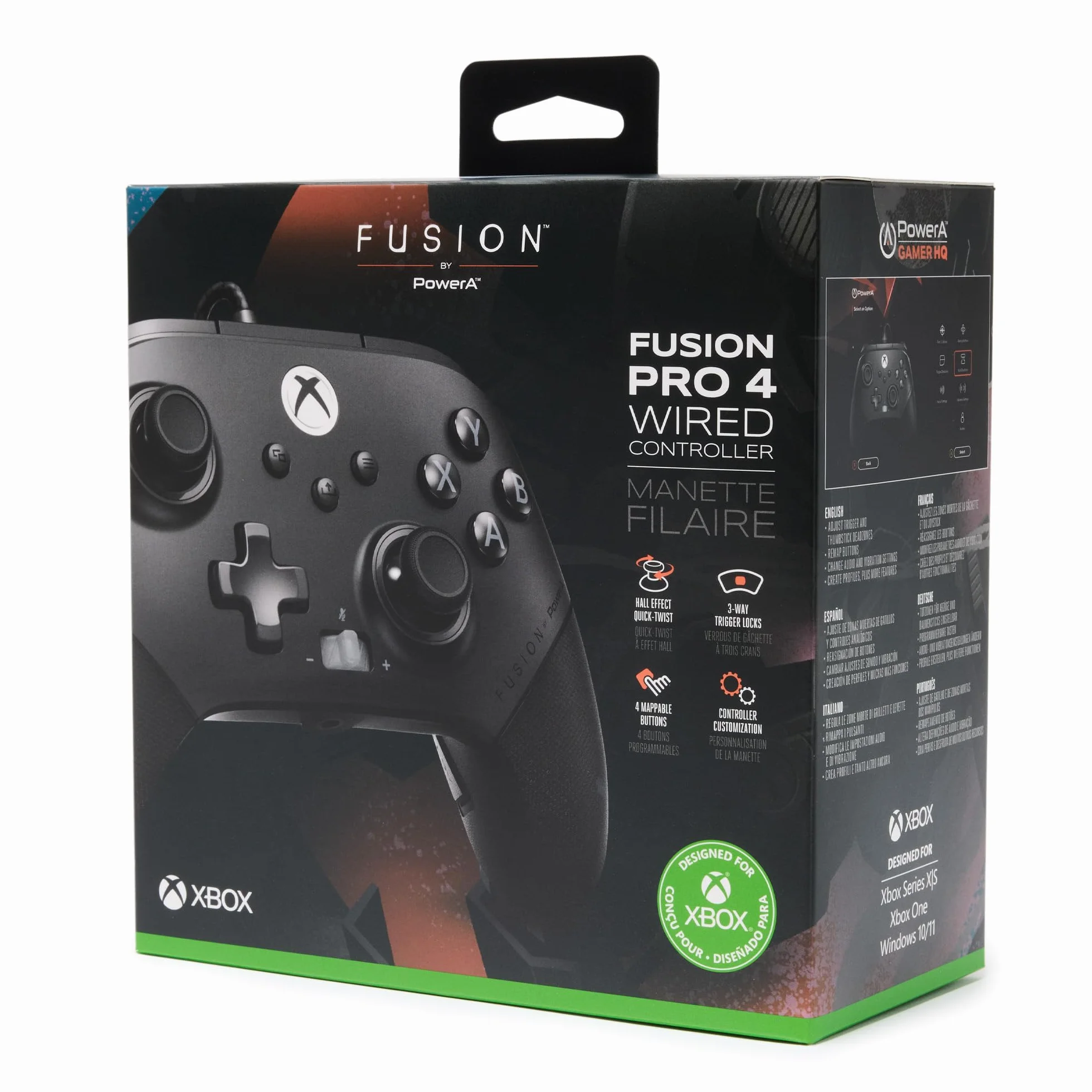 PowerA FUSION Pro 4 Wired Controller for Xbox Series X|S, Hall Effect, Adjustable Thumbsticks, Officially Licensed