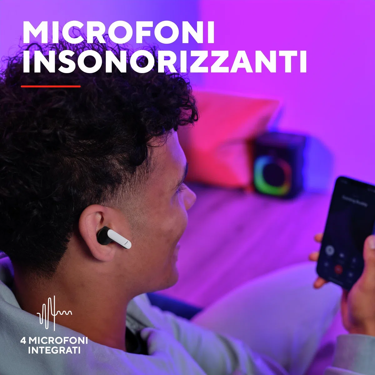 GXTrust 409 Oxxie In Ear Cuffie Bluetooth Gaming PS5 Switch PC Mobile, Auricolari Bluetooth o Ricevitore USB-C 2,4 Ghz Bassa Latenza, 4 microfoni ENC, 25 Ore di Autonomia, Earphones Wireless, Bianco