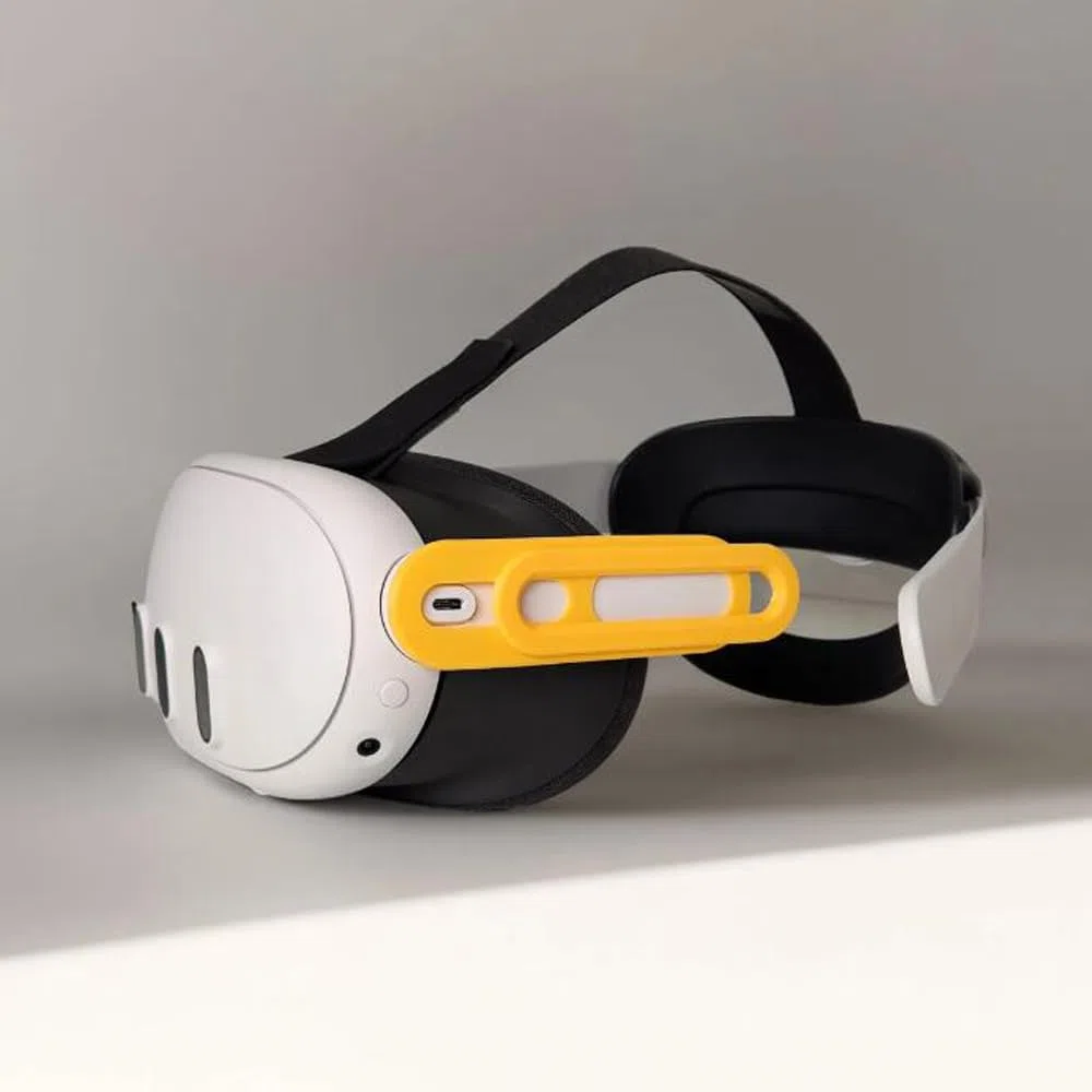 2 adattatori per la testa Meta Quest 3, per Quest 2, cinghia per la testa, connessione a Quest 3, accessori per la testa stampati in 3D (Whlte)