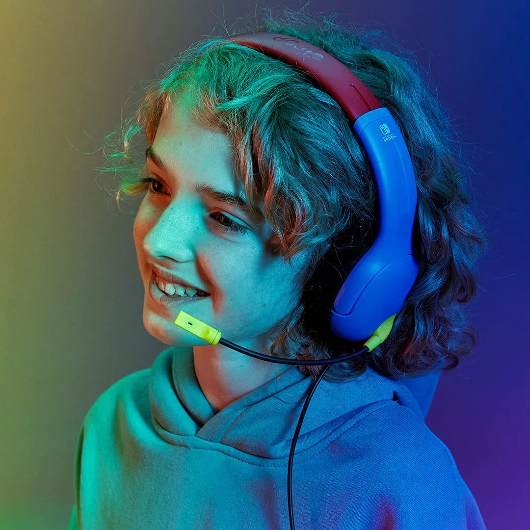 PDP Gaming AIRLITE Stereo Cuffie con Microfono per Nintendo Switch PC iPad Mac Laptop - Cuffie On Ear Leggere con Cancellazione del Rumore - Mario