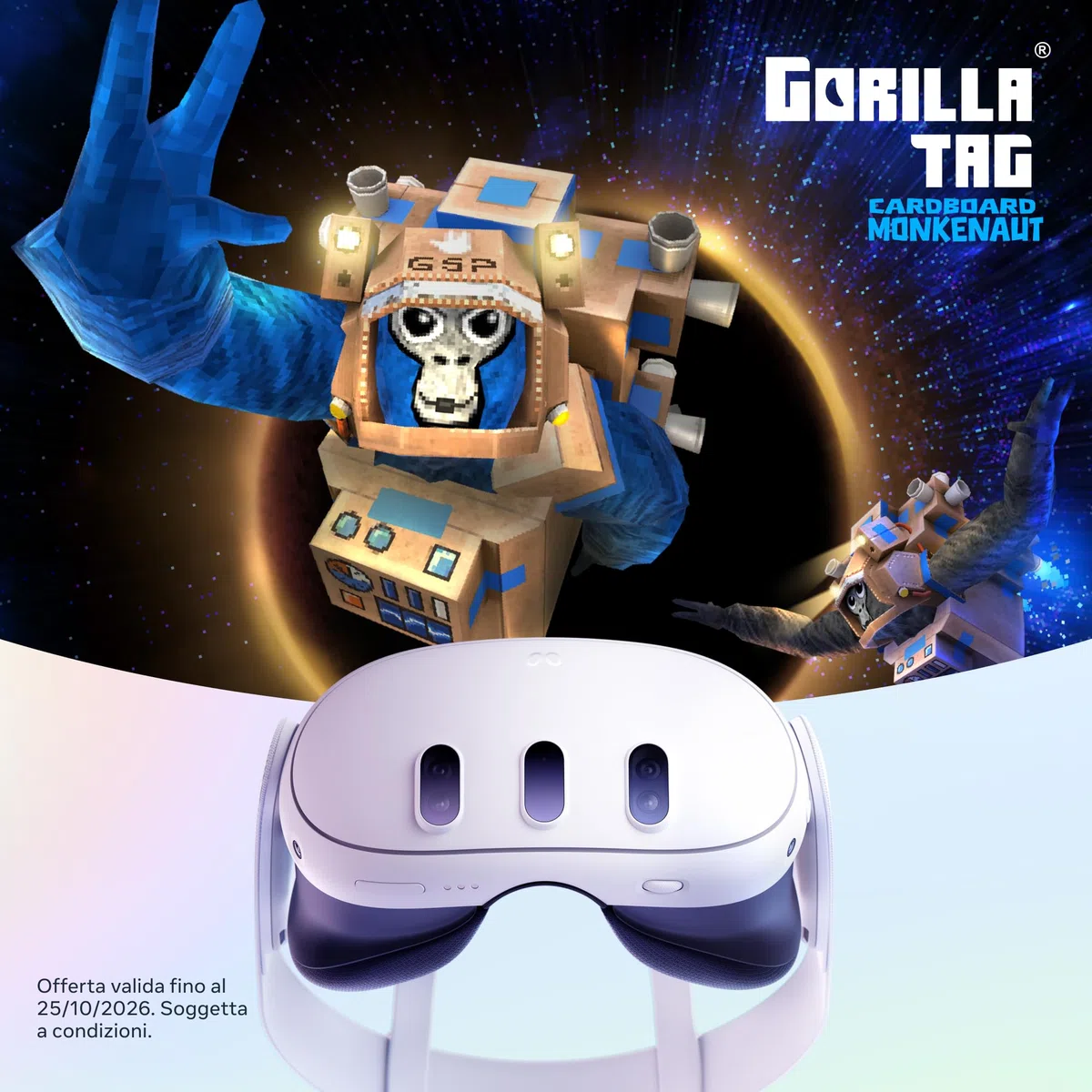 Meta Quest 3 512 GB Visore di realtà virtuale senza cavi Bundle Gorilla Tag