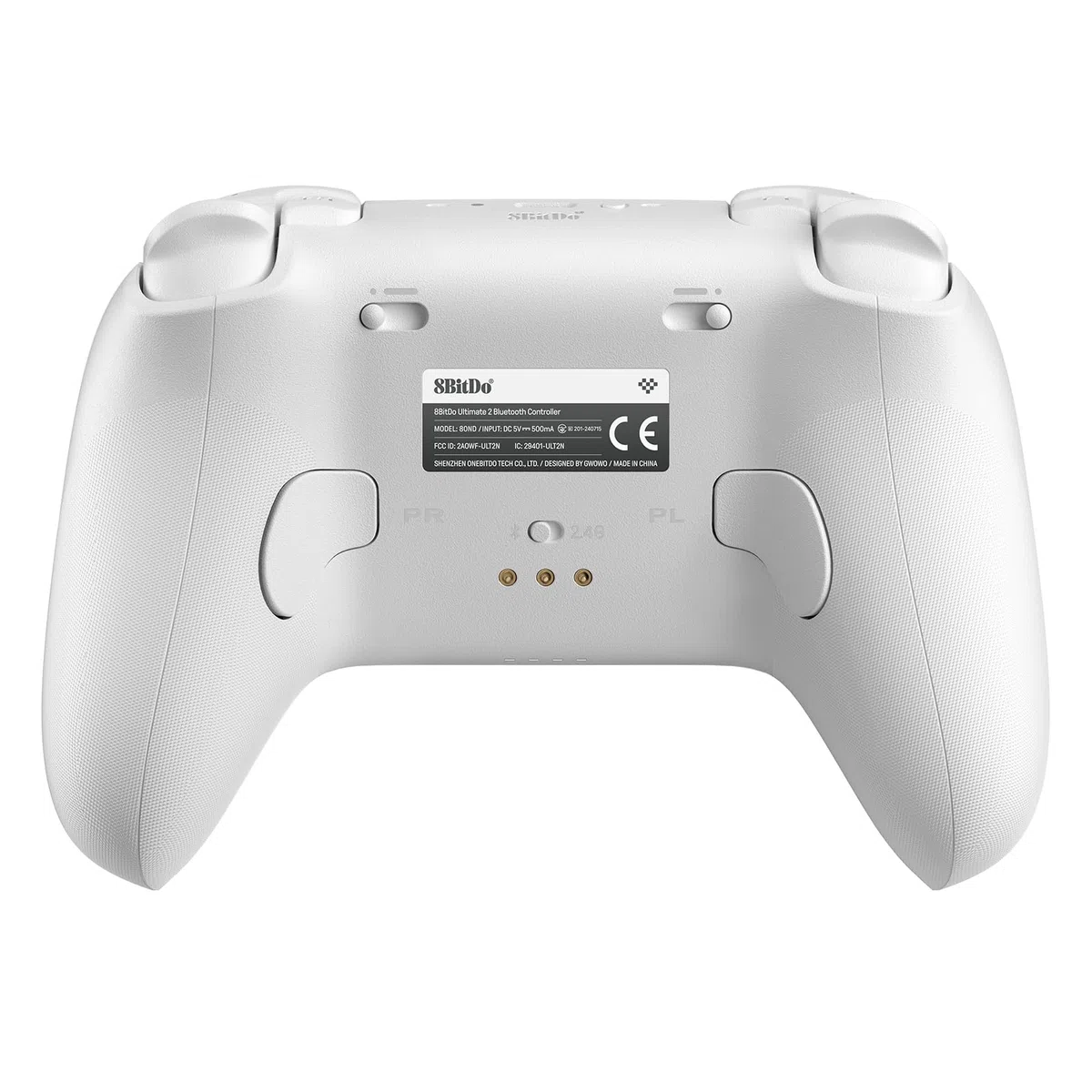 8BitDo Ultimate 2 Bluetooth Controller for Switch & Windows PC, TMR Joysticks, Hall Effect/Tactile Triggers, White