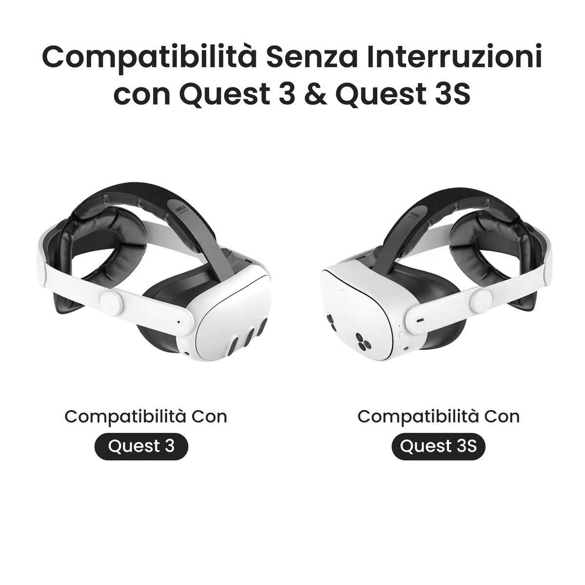 KIWI design K4 Comodo Cinturino per la Testa Compatibile Meta Quest 3S Quest 3