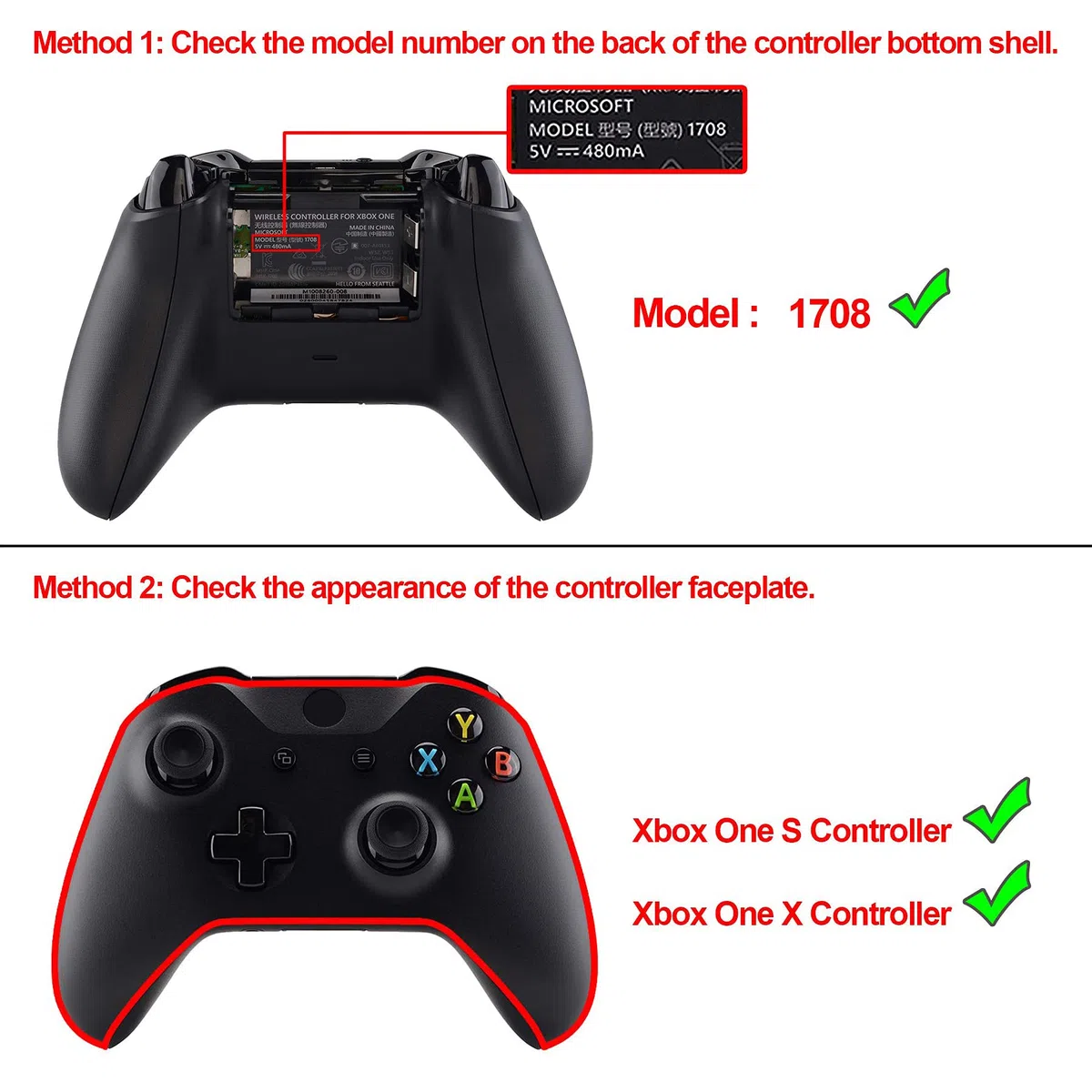 eXtremeRate Multicolori Tasti Luminosi DTFS LED Kit per Xbox One S X Controller Joystick Model 1708 D-pad Levette Analogiche Bumper Trigger Pulsante ABXY(NON Include Controller)-Oro Cromo