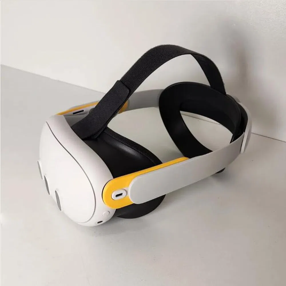 2 adattatori per la testa Meta Quest 3, per Quest 2, cinghia per la testa, connessione a Quest 3, accessori per la testa stampati in 3D (Whlte)