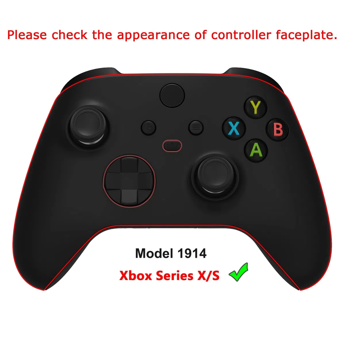 eXtremeRate Cover Custodia Grip Tasti Ricambio per Xbox Series X S Controller Copertura Pulsanti Tigger Analogici Grilletti per Xbox Series X S Joystick Model 1914-Nero