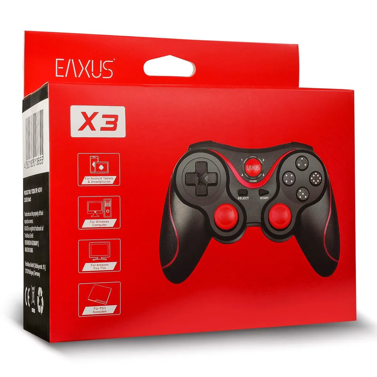 Eaxus® Controller Bluetooth - Gamepad wireless adatto a Fire TV, telefono cellulare, smartphone, tablet, Google TV, VR, Cloud Gaming e Remote Play e PC