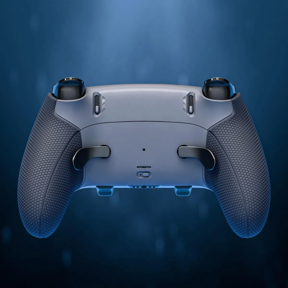 eXtremeRate Beyond-ARC Cover Posteriore con Grip Gommato Compatibile con ps5 Edge Controller, Shell Scocca Frontale Custodia Inferiore Compatibile con ps5 Edge Joystick, Grigio Ardesia Chiaro