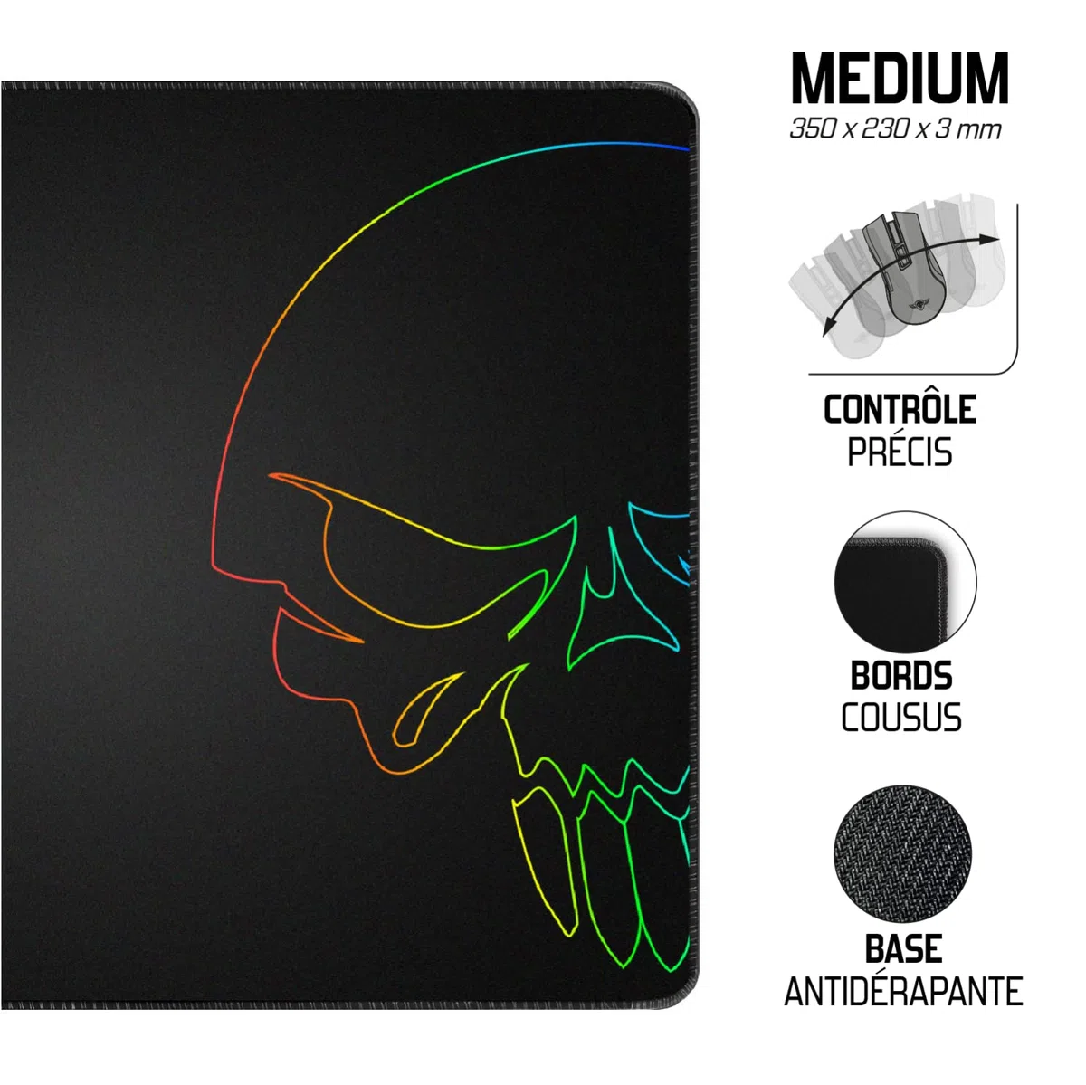 SPIRIT OF GAMER Pro-MKH5 - Kit Gaming 4 in 1 - Tastiera RGB AZERTY Anti-Ghosting, Mouse 7 Pulsanti 6400 DPI, Cuffie, Tappetino Antiscivolo - Compatibile con PC PS4 PS5 Xbox One Mac