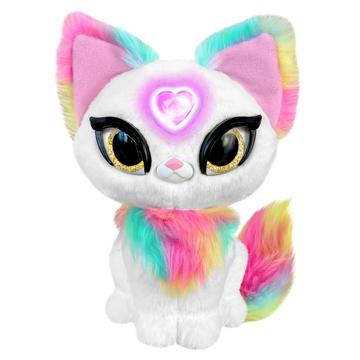 Peluche interattivo Luna, parla in francese, cuore magico, per bambini dai 4 anni