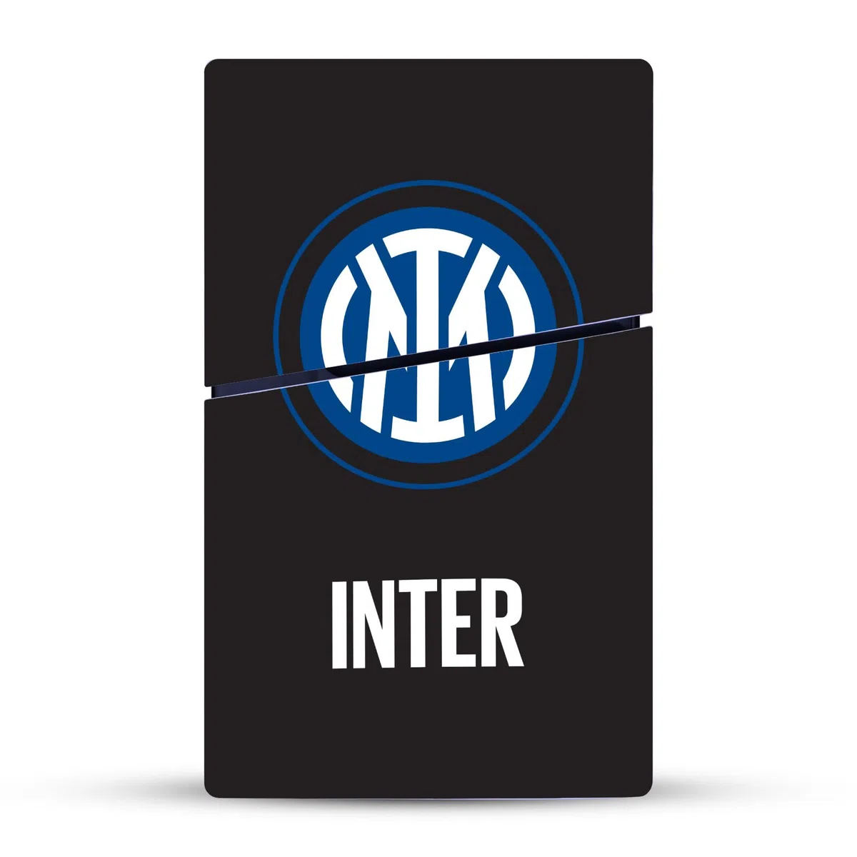 Head Case Designs Licenza Ufficiale Inter Milan Logo su Nero Distintivo Vinile Sticker Gaming Pelle Adesivo Compatibile con Sony Playstation 5 PS5 Slim Disc Edition Console