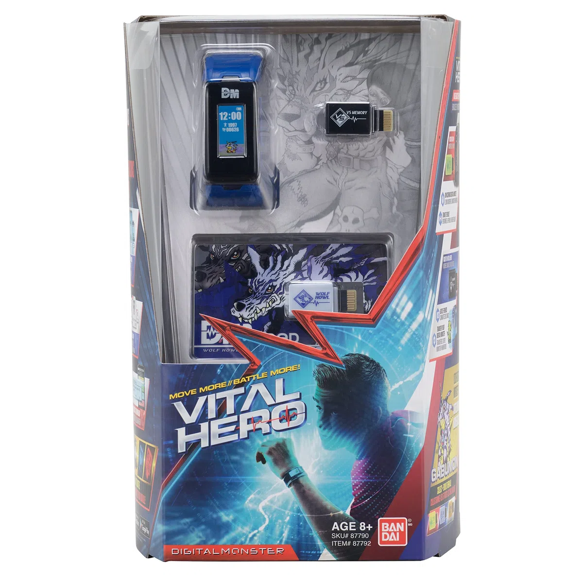 Bandai Namco Digimon - Vital Hero Interactive Fitness Tracker/Orologio Digitale/Virtual Pet (Blu)