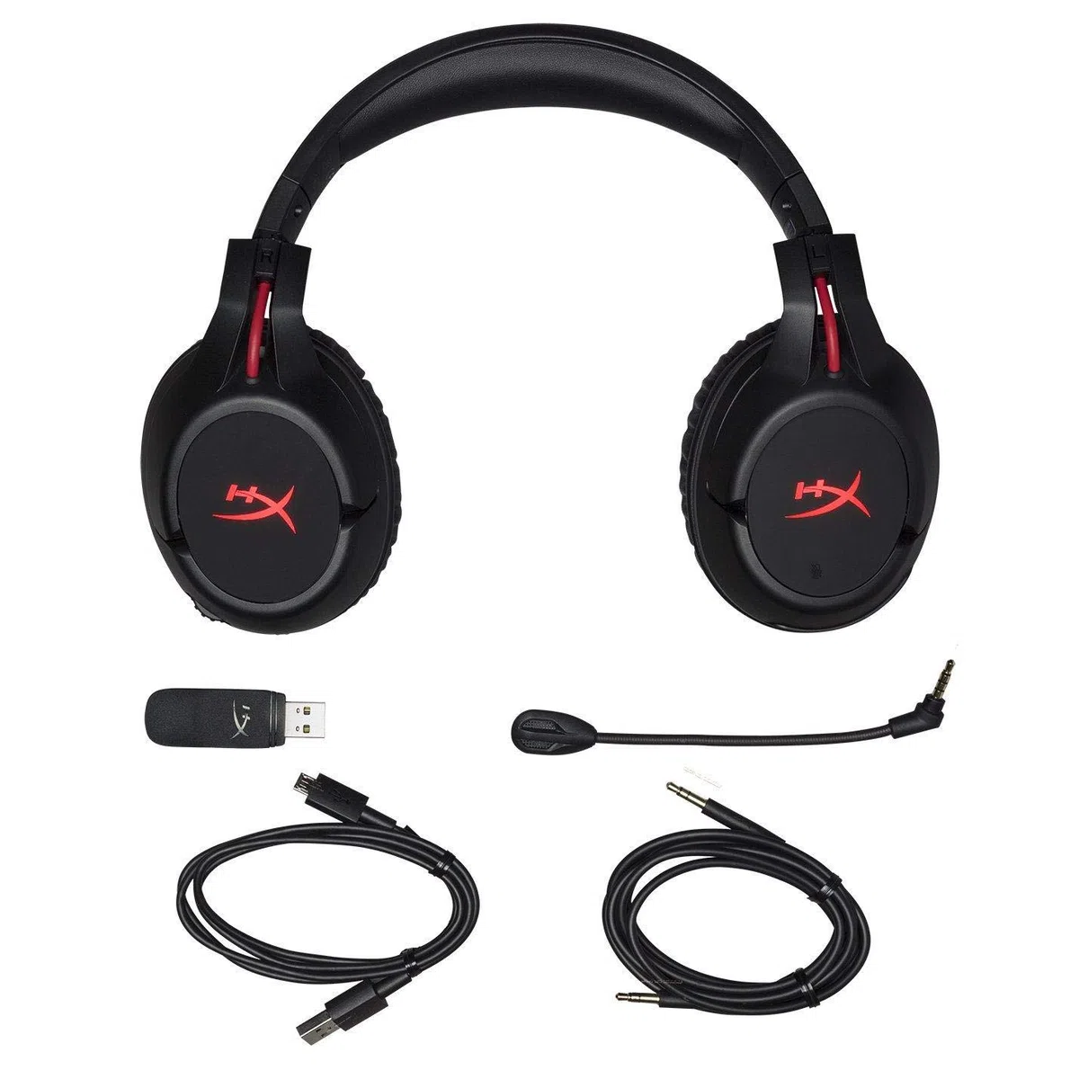 HyperX Cloud Flight Cuffie da Gaming Senza Filo 2,4 GHz Telaio Acciaio Autonomia 30 Ore PC PS4 PS5 Nero/Rosso