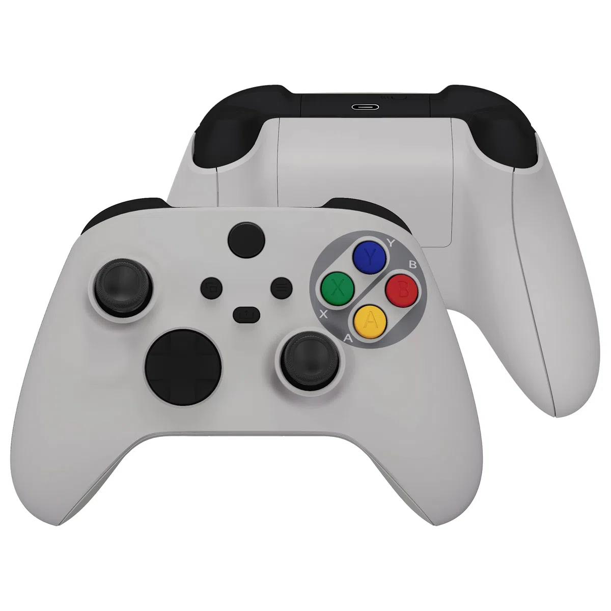 eXtremeRate Cover Custodia Grip Tasti Ricambio per Xbox Series X S Controller Copertura Pulsanti Tigger Analogici Grilletti per Xbox Series X S Joystick Model 1914-Stile SFC SNES Classic EU